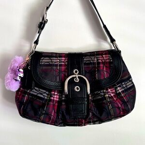 Coach Soho Flap Poppy MultiColor Plaid Tartan Limited Edition